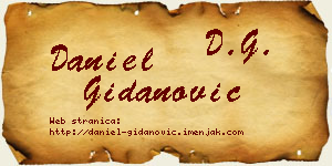 Daniel Gidanović vizit kartica
